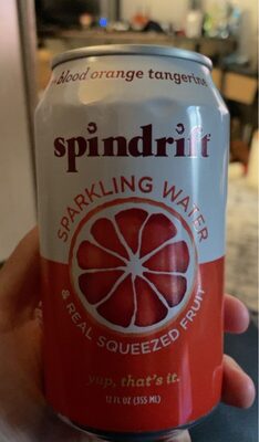 Unsweetened Blood Orange Tangerine Sparkling Water, Orange; Tangerine