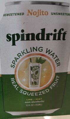 Lime & Mint Sparkling Water & Squeezed Fruit, Lime & Mint