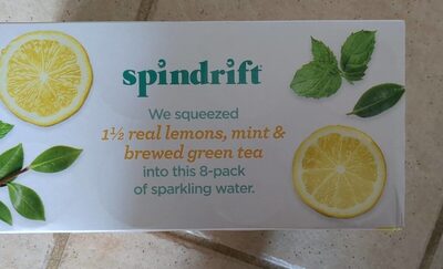 Mint Green Tea Unsweetened Iced Tea Sparkling Water, Mint Green Tea