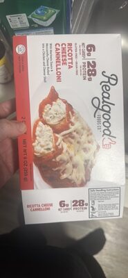 Italian Grande Ricotta Cheese Cannelloni With Marinara Sauce, Italian With Marinara Sauce