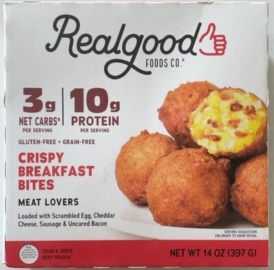 Crispy Breakfast Meat Lovers Loaded With Scrambled Egg, Cheddar Cheese, Sausage & Uncured Bacon Bites, Crispy Breakfast Meat Lovers