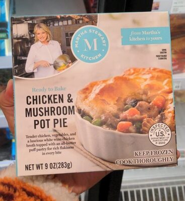 Chicken & Mushroom Tender Chicken, Vegetables, And A Luscious White Wine-Chicken Broth Topped With An All-Butter Puff Pastry For Rich Flakiness In Every Bite Pot Pie, Chicken & Mushroom