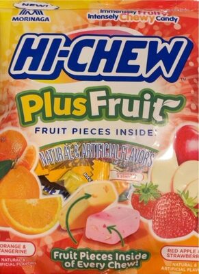 Morinaga Hi-Chew Plus Fruit Sunrise Mix, 2.82 Oz, Orange & Tangerine; Red Apple & Strawberry