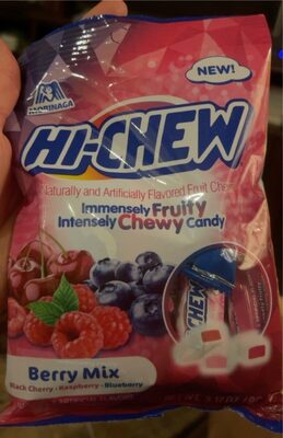 Berry Mix Black Cherry, Raspberry, Blueberry Flavored Fruit Chews, Berry Mix