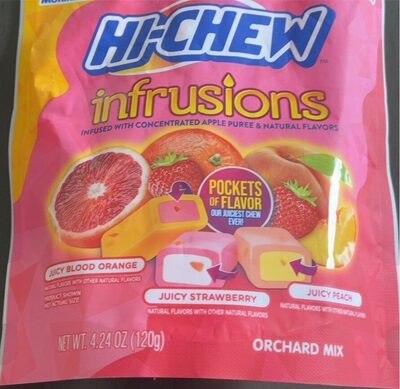 Infrusions Orchard Mix Fruit Chews, Blood Orange; Strawberry; Peach