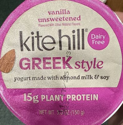 Vanilla Unsweetened Greek Style Plant-Based Yogurt, Vanilla