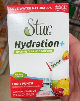 Fruit Punch Flavored Hydration+ Electrolyte Drink Mix, Fruit Punch