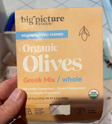 Organic Olives Greek Mix / Whole, Organic Olives