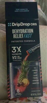 Dehydration Relief Fast Electrolyte Powder, Fruit Punch, Fruit Punch