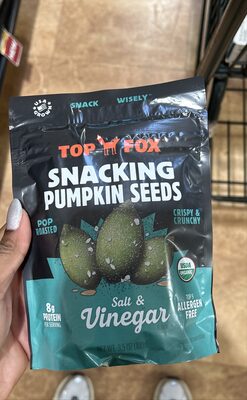 Pop Roasted Salt & Vinegar Pumpkin Seeds, Salt; Vinegar