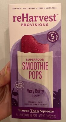 Very Berry Glow Superfood Smoothie Pops, Very Berry