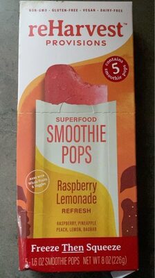 Raspberry Lemonade Superfood Smoothie Pops, Raspberry Lemonade
