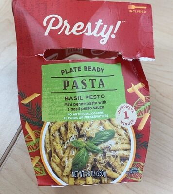 Basil Pesto Mini Penne Pasta With A Basil Pesto Sause, Basil Pesto