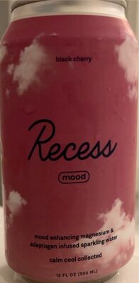 Black Cherry Mood Enhancing Magnesium & Adaptogen Infused Sparkling Water, Black Cherry