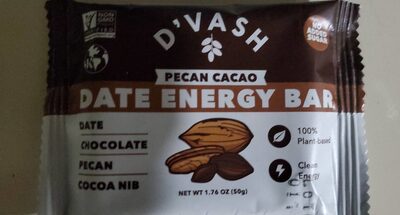 Pecan Cacao Date Energy Bar, Pecan Cacao
