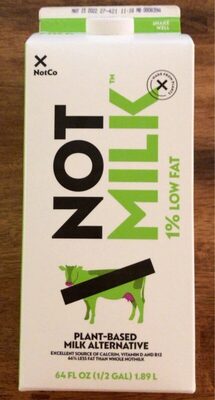 1% Low Fat Notmilk Plant-Based Milk Alternative
