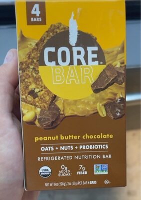 Peanut Butter Chocolate Oats + Nuts + Probiotics Refrigerated Nutrition Bar, Peanut Butter Chocolate