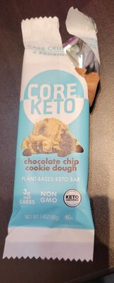 Chocolate Chip Cookie Dough Plant-Based Keto Bar, Chocolate