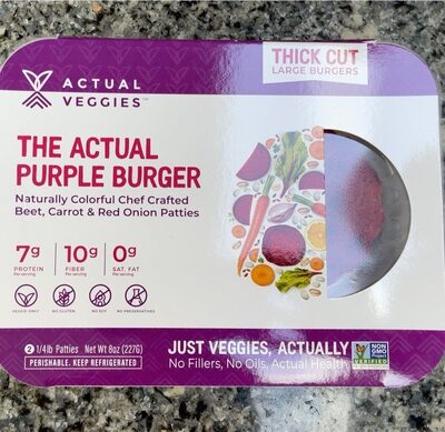 Thick Cut Large The Actual Purple Burger Patties