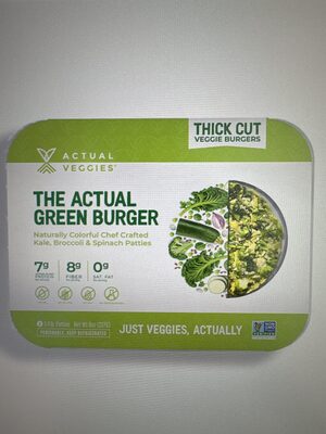 Thick Cut Large The Actual Green Burger Patties