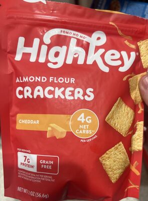 Cheddar Almond Flour Crackers, Almond; Cheddar