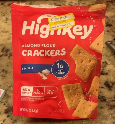 Sea Salt Almond Flour Crackers, Sea Salt