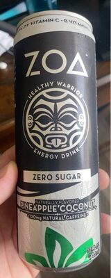 Pineapple Coconut Naturally Flavored Energy Drink, Pineapple; Coconut