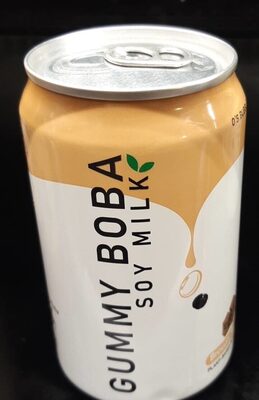 Banana Gummy Boba Soy Milk Plant-Based Bubble Tea, Banana