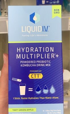 Tart Green Apple Flavor Hydration Multiplier+ Powdered Probiotic Kombucha Drink Mix, Tart Green Apple
