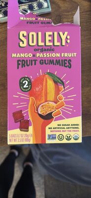 Mango & Passion Fruit Organic Fruit Gummies, Mango & Passion Fruit