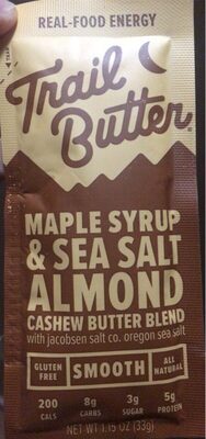 Maple Syrup & Sea Salt Almond Cashew Butter Blend, Maple Syrup & Sea Salt Almond
