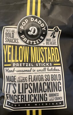 Yellow Mustard Pretzel Sticks, Yellow Mustard