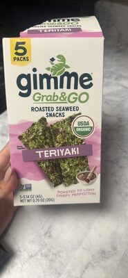Teriyaki Roasted Seaweed Grab & Go Snacks, Teriyaki