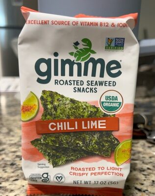 Chili Lime Roasted Seaweed Snacks, Chili Lime
