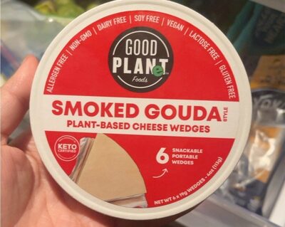 Smoked Gouda Style Plant-Based Cheese Wedges, Smoked Gouda Style
