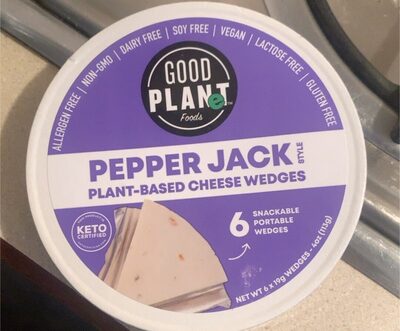 Pepper Jacke Style Plant-Based Cheese Wedges, Pepper Jack Style