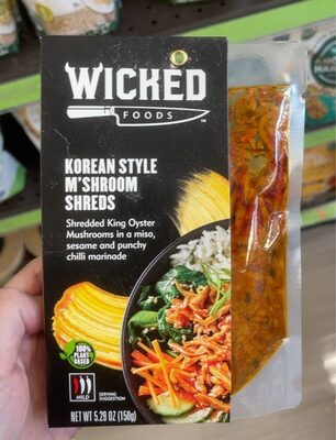 Korean Style M'shroom Shreds Shredded King Oyster Mushrooms In A Miso, Sesame And Punchy Chilli Marinade, Korean Style M'shroom Shreds