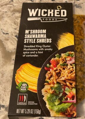M'shroom Shawarma Style Shreds Shredded King Oyster Mushrooms With Smoky Spice And A Hint Of Coriander, M'shroom Shawarma Style Shreds