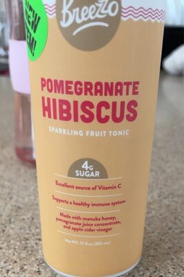 Pomegranate Hibiscus Sparkling Fruit Tonic, Pomegranate; Hibiscus