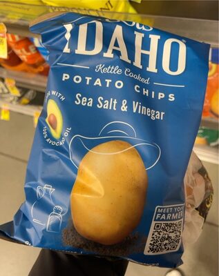 Sea Salt & Vinegar Kettle Cooked Potato Chips, Sea Salt & Vinegar