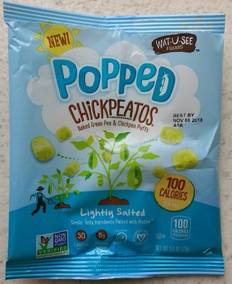 Lightly Salted Baked Green Pea & Chickpea Puffs, Lightly Salted