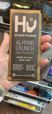 Almond Crunch Organic 70% Cacao Dark Chocolate, Almond Crunch