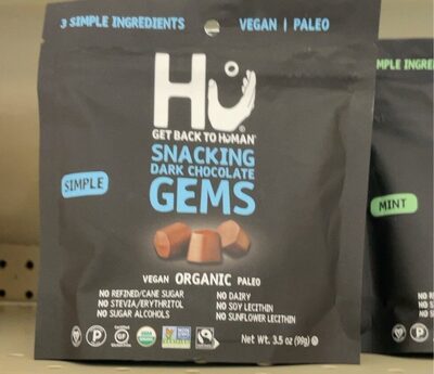 Organic Simple Snacking Dark Chocolate Gems