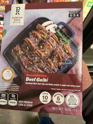 Korean BBQ Style Marinated Beef Short Ribs And Binder Product In Sweet And Savory Sauce Beef Galbi, Korean BBQ Style