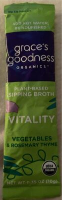 Vegetables & Rosemary Thyme Vitality Plant-Based Sipping Broth, Vegetables & Rosemary Thyme