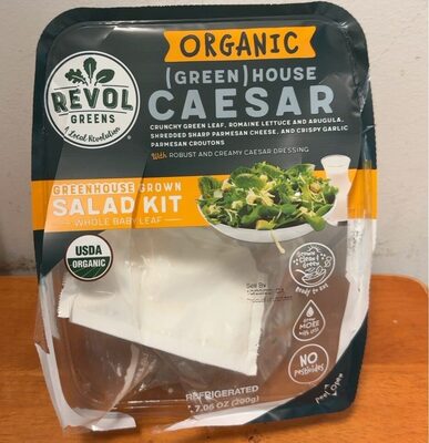 Caesar Organic Crunchy Green Leaf, Romaine Lettuce And Arugula, Shredded Sharp Parmesan Cheese, And Crispy Garlic Parmesan Croutons Salad Kit, Caesar