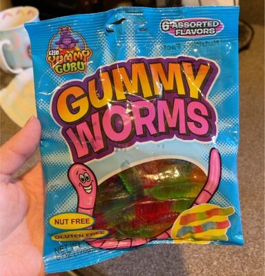 Blue Raspberry, Tangerine, Pineapple, Watermelon, Green Apple, Strawberry, Assorted Flavors Gummy Worms, Blue Raspberry, Tangerine, Pineapple, Watermelon, Green Apple, Strawberry