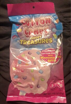 Strawberry Cotton Candy With Marshmallow Bits, Strawberry Cotton Candy With Marshmallow