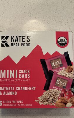 Oatmeal Cranberry & Almond Gluten-Free Bars, Oatmeal Cranberry & Almond
