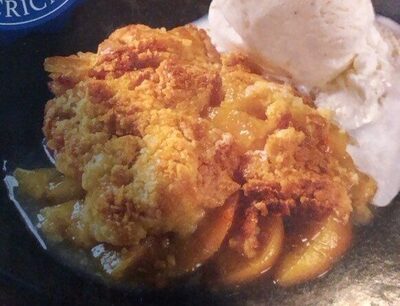 Handcrafted Peach Cobbler Sweet Buttery Crumble, Peach Cobbler